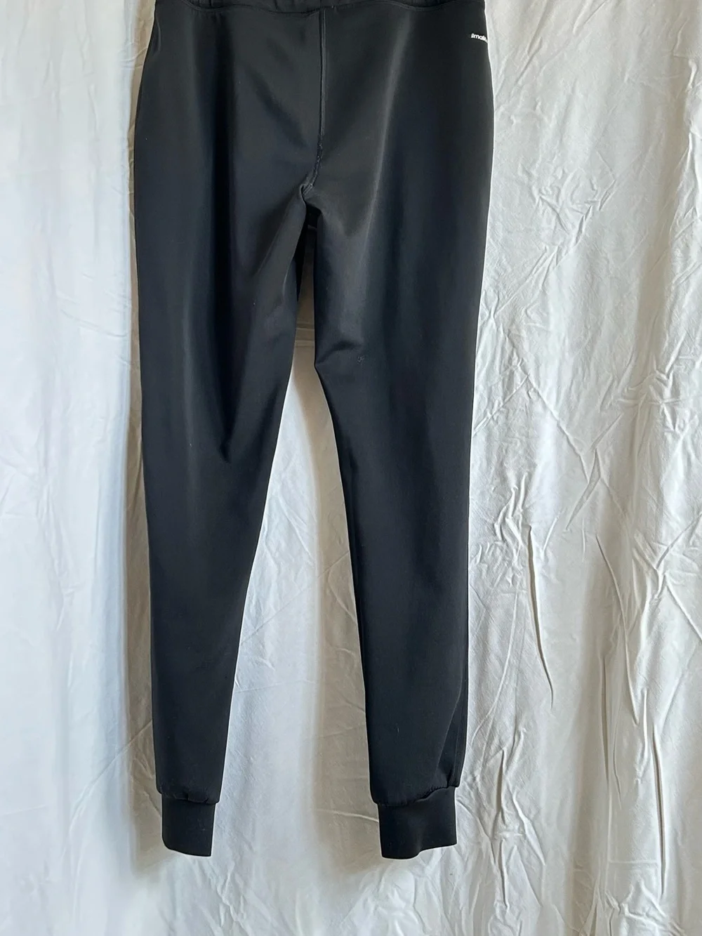 adidas Olympique Lyonnais Soccer Track Pants Black/Orange Drawstring Size M